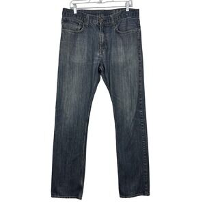 Bullhead Jeans Mens 34x34 Dark Wash Denim Straight Leg Gravels Faded 100% Cotton